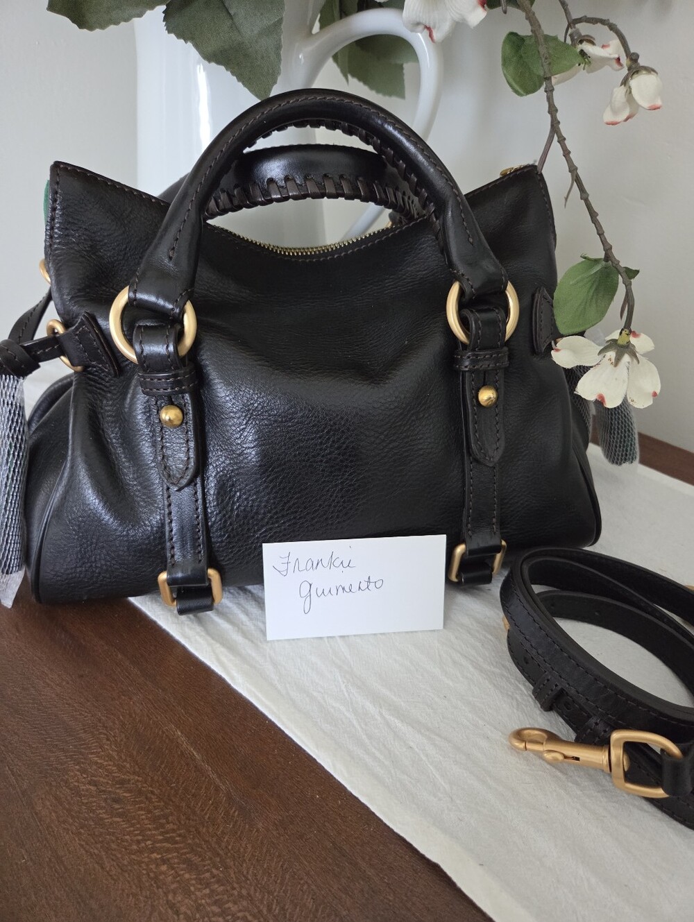 Dooney & Bourke Florentine Mini Satchel EUC Black - Picture 2 of 8